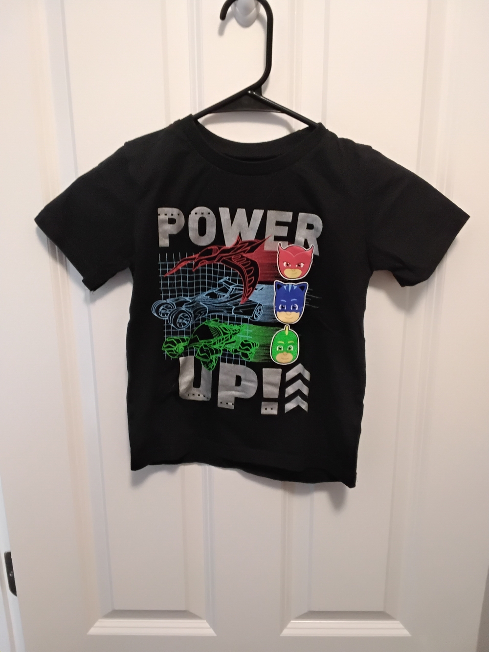 Boys Black 'Power Up' Short Sleeve Graphic Tee - PJ Masks Inspired